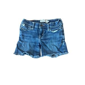 Abercrombie Kids Denim Jean Shorts Stretch Blue Distressed Girls Size 8